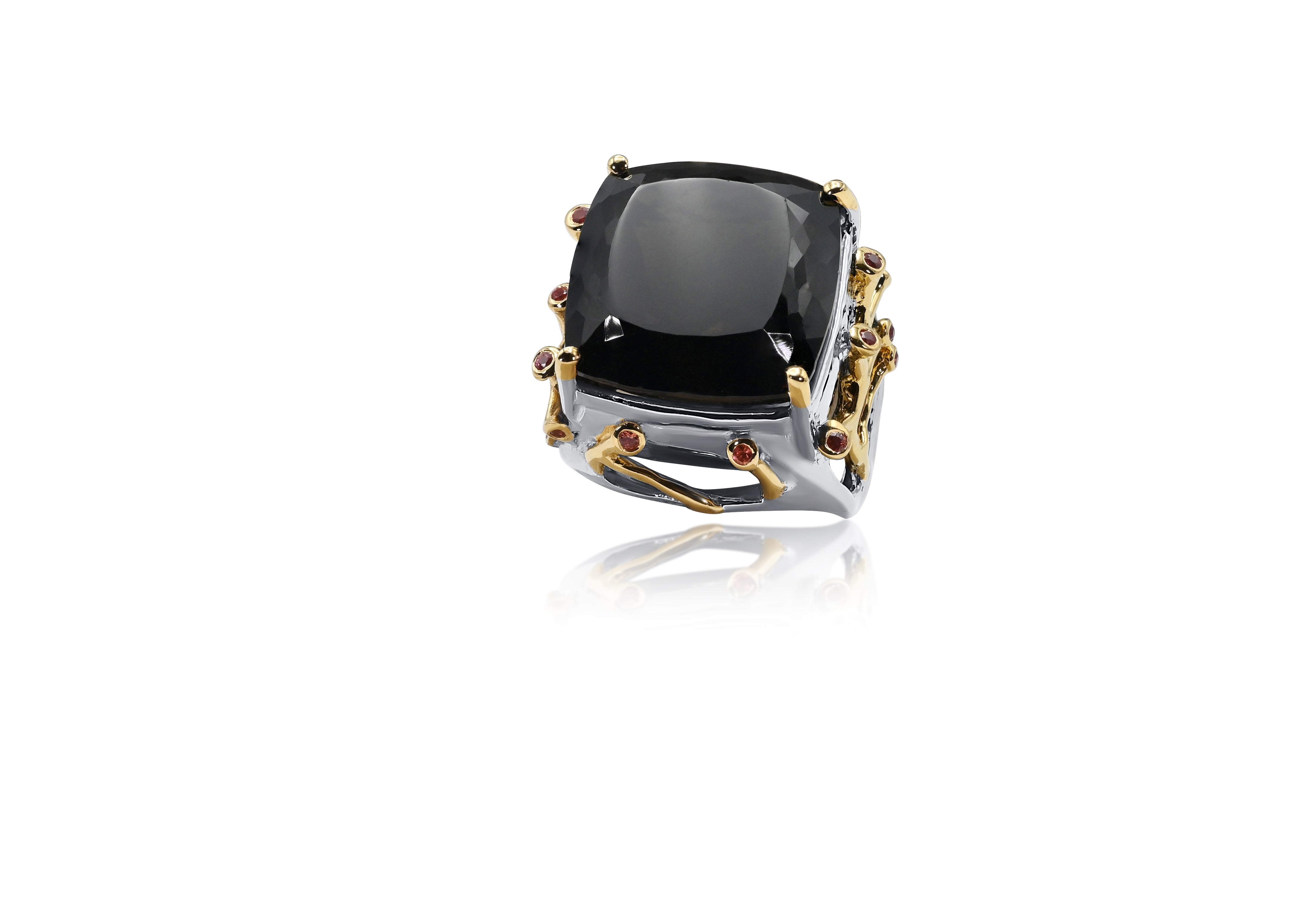Smoky Silver Ring