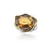 Citrine Sapphire Ring