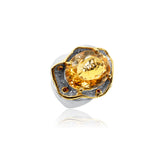 Citrine Sapphire Ring
