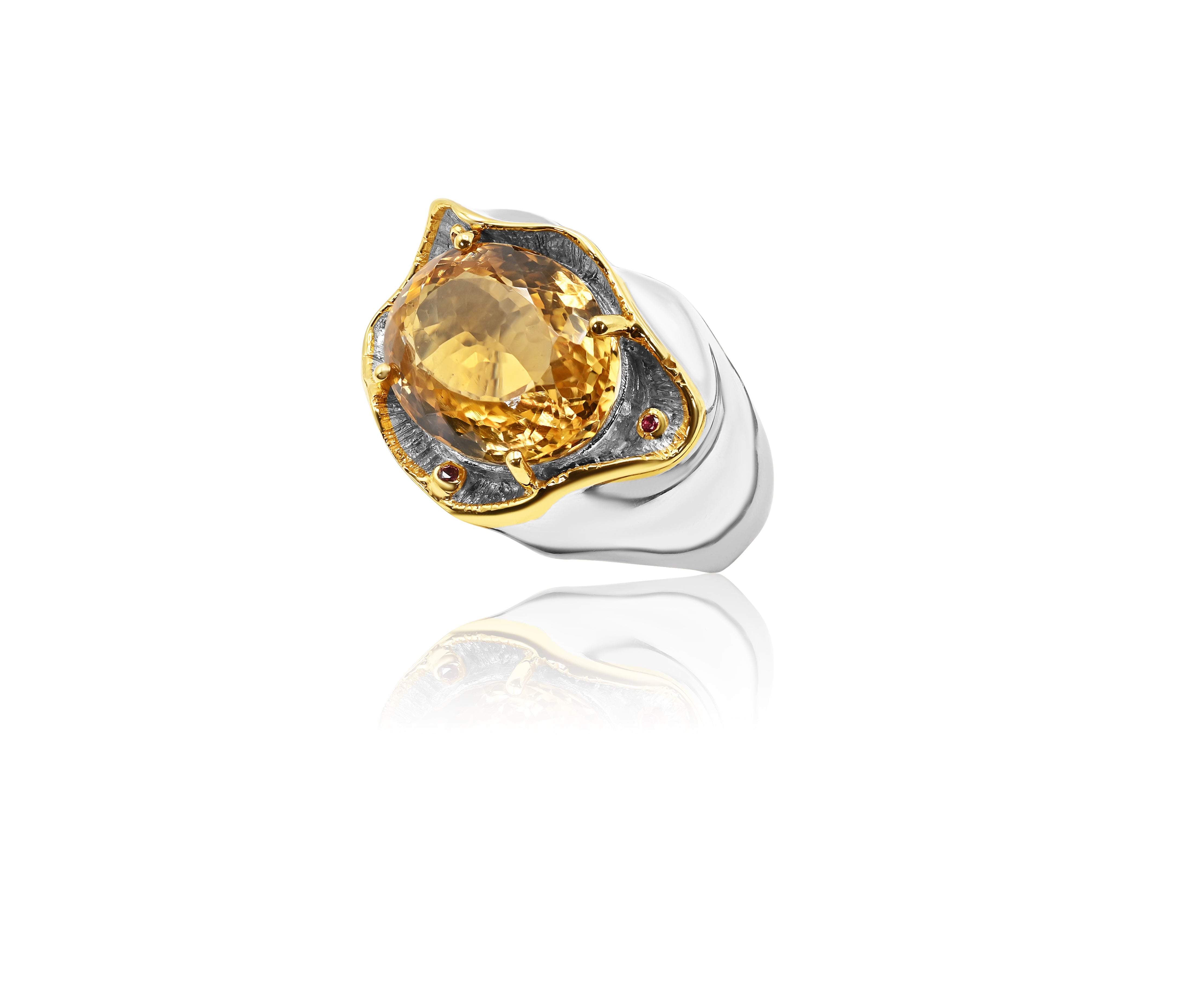 Citrine Sapphire Ring