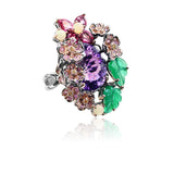 Flower Gemstone Ring