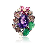 Flower Gemstone Ring