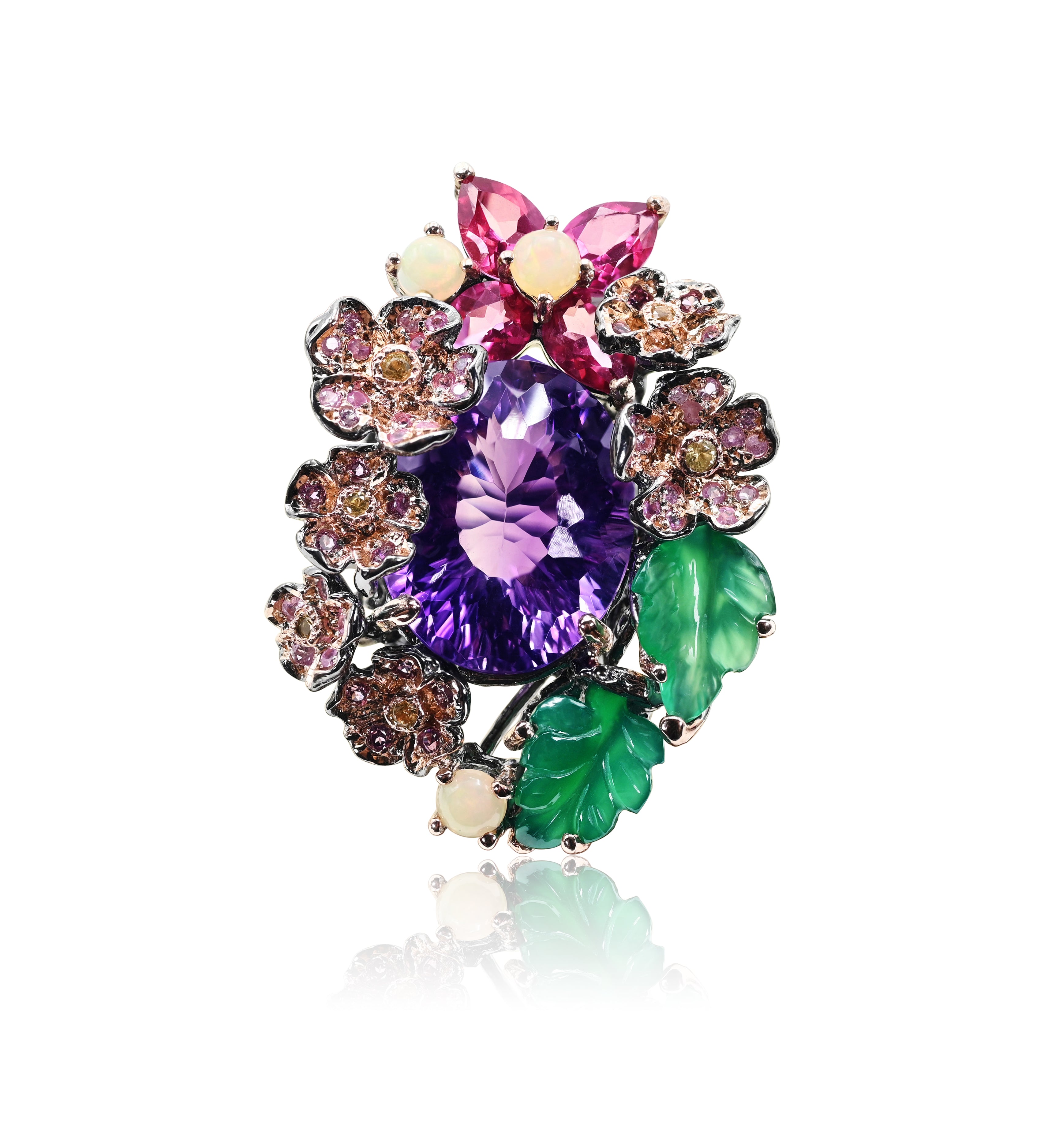 Flower Gemstone Ring