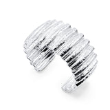 Wide Textures Sterling Silver Cuff Bracelet