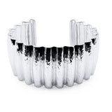 Wide Textures Sterling Silver Cuff Bracelet