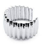 Wide Textures Sterling Silver Cuff Bracelet
