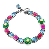 Rainbow Gemstone Flower Garden Bracelet