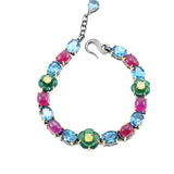 Rainbow Gemstone Flower Garden Bracelet