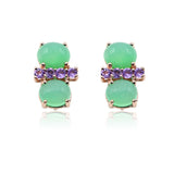 Amelia Amethyst Chrysoprase Detachable Earrings