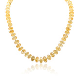 Large Faceted Citrine Vermeil Necklace