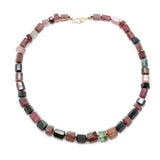 Large Tourmaline 14K Gold Necklace One of A Kind