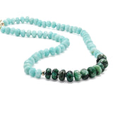 Amazonite and Emerald Crystal Beads Necklace