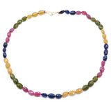 Multi Color Sapphire Beads Necklace