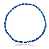 Men's Opal and Sodalite Heishi Beads Necklace
