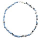 Men's Opal Beads Necklace Sterling Silver