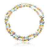 Ava Multi Gem Stones Long Necklace