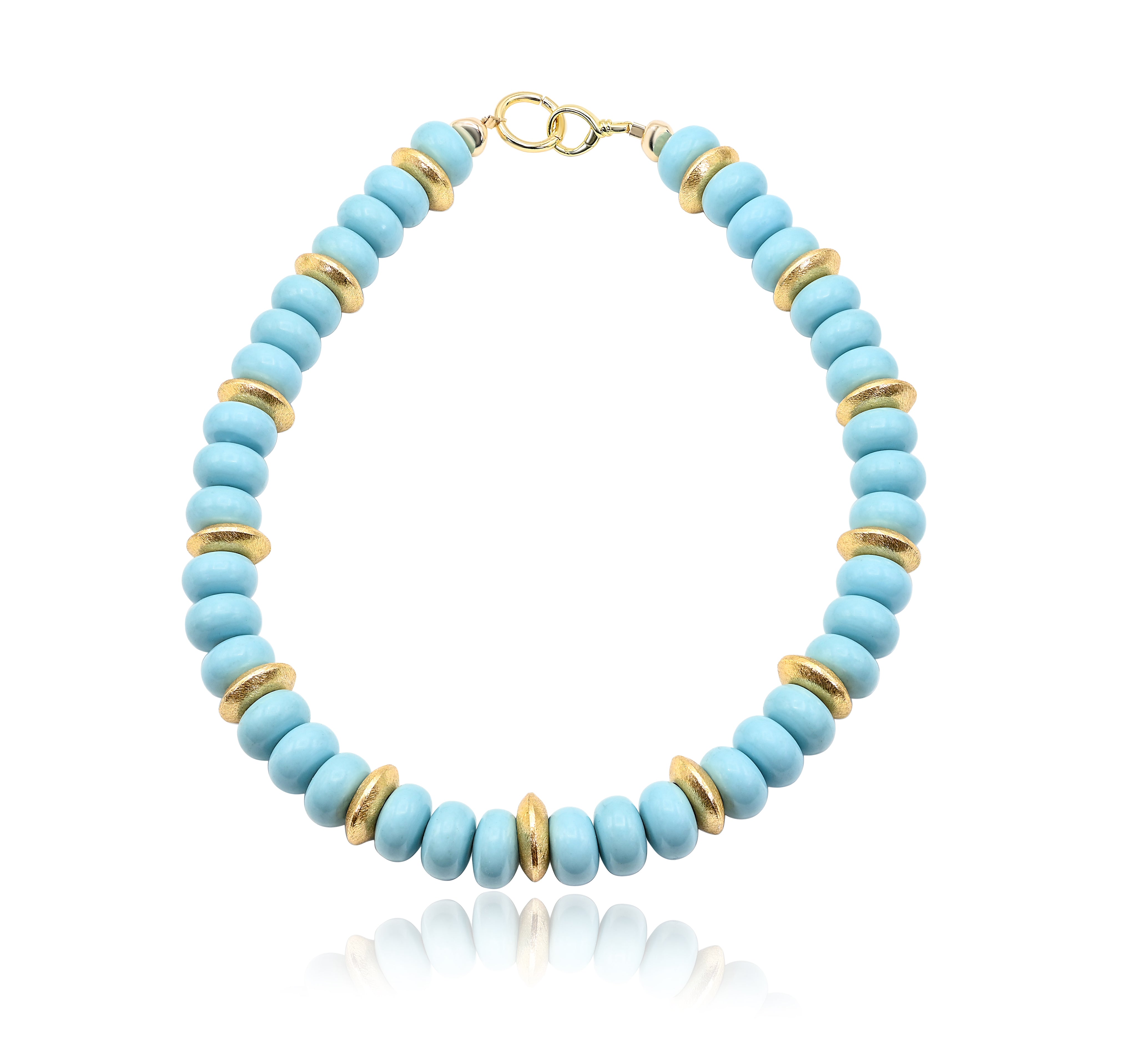 Laila Large Turquoise Necklace – Afroza Naeem - Main Image