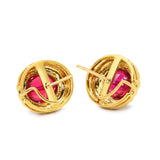 Double Stone Earrings