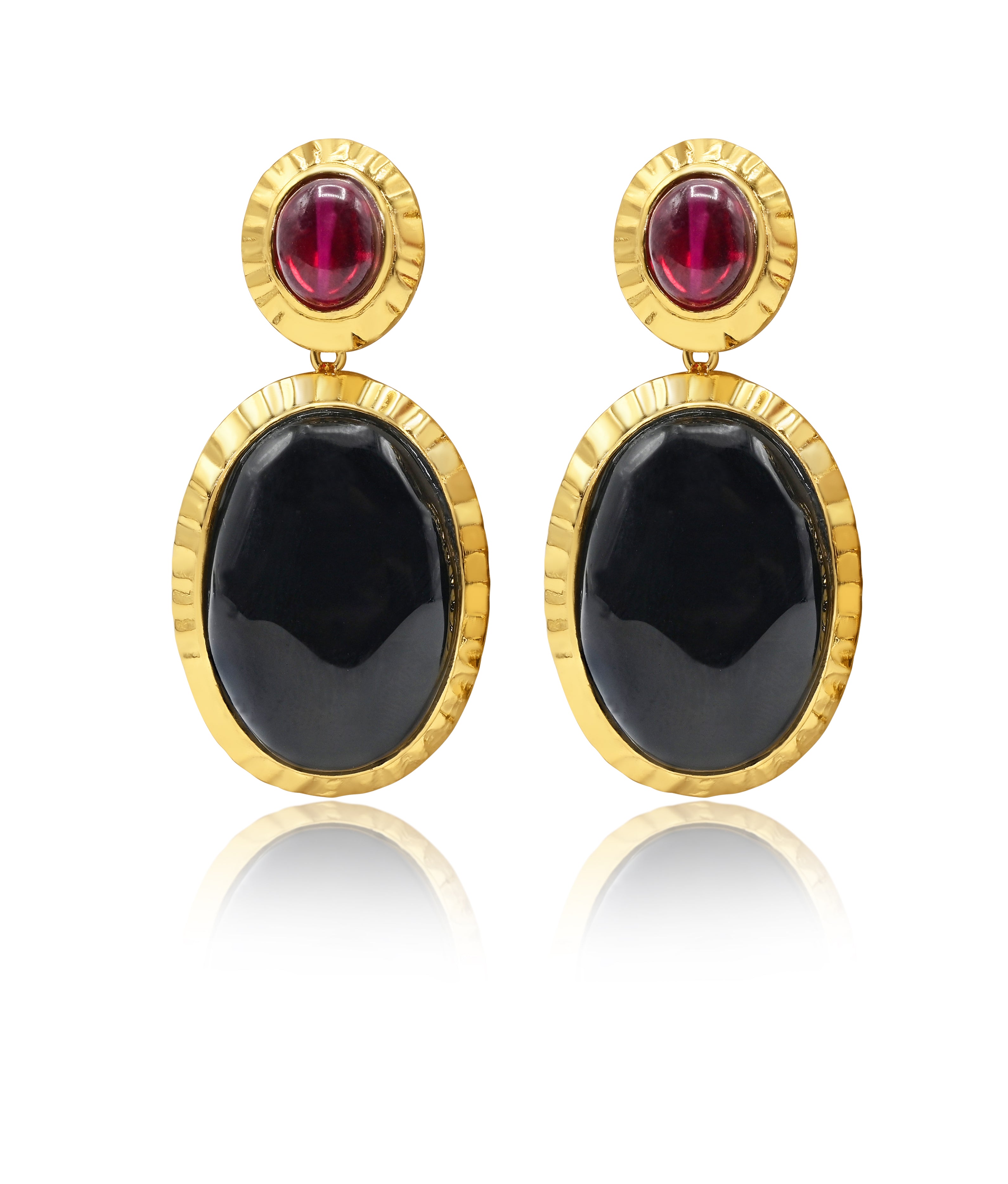 Double Stone Earrings