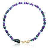 Mixed Color Amethyst Amazonite Chrysocolla Necklace
