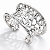 Sterling Silver Openwork Statement Cuff Bracelet