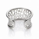 Sterling Silver Openwork Statement Cuff Bracelet
