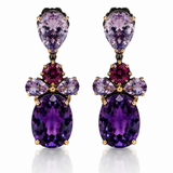 Lavender Amethyst & Pink Topaz Statement Earrings