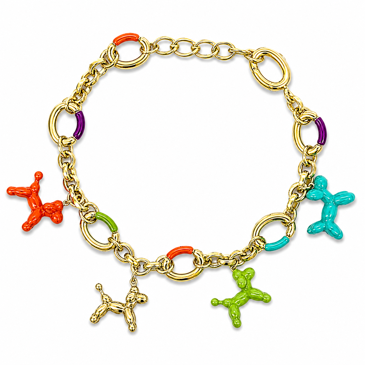 Enamel Animal Charm Bracelet
