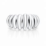 Sterling Silver Chunky Ribbed Statement Cuff
