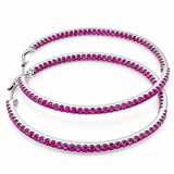 Extra Large Pink Sapphire Inside-Out Hoop Earrings