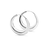 Sterling Silver Crescent Hoop Earrings