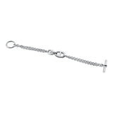 Sterling Silver Mariner & Rolo Chain Toggle Bracelet