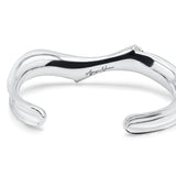 Sterling Silver Modern Curved Cuff Bracelet