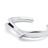 Sterling Silver Modern Curved Cuff Bracelet