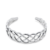 Sterling Silver Open Weave Bangle Cuff