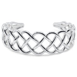 Sterling Silver Open Weave Bangle Cuff