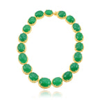 Sterling Silver Gold Plated Green Necklace