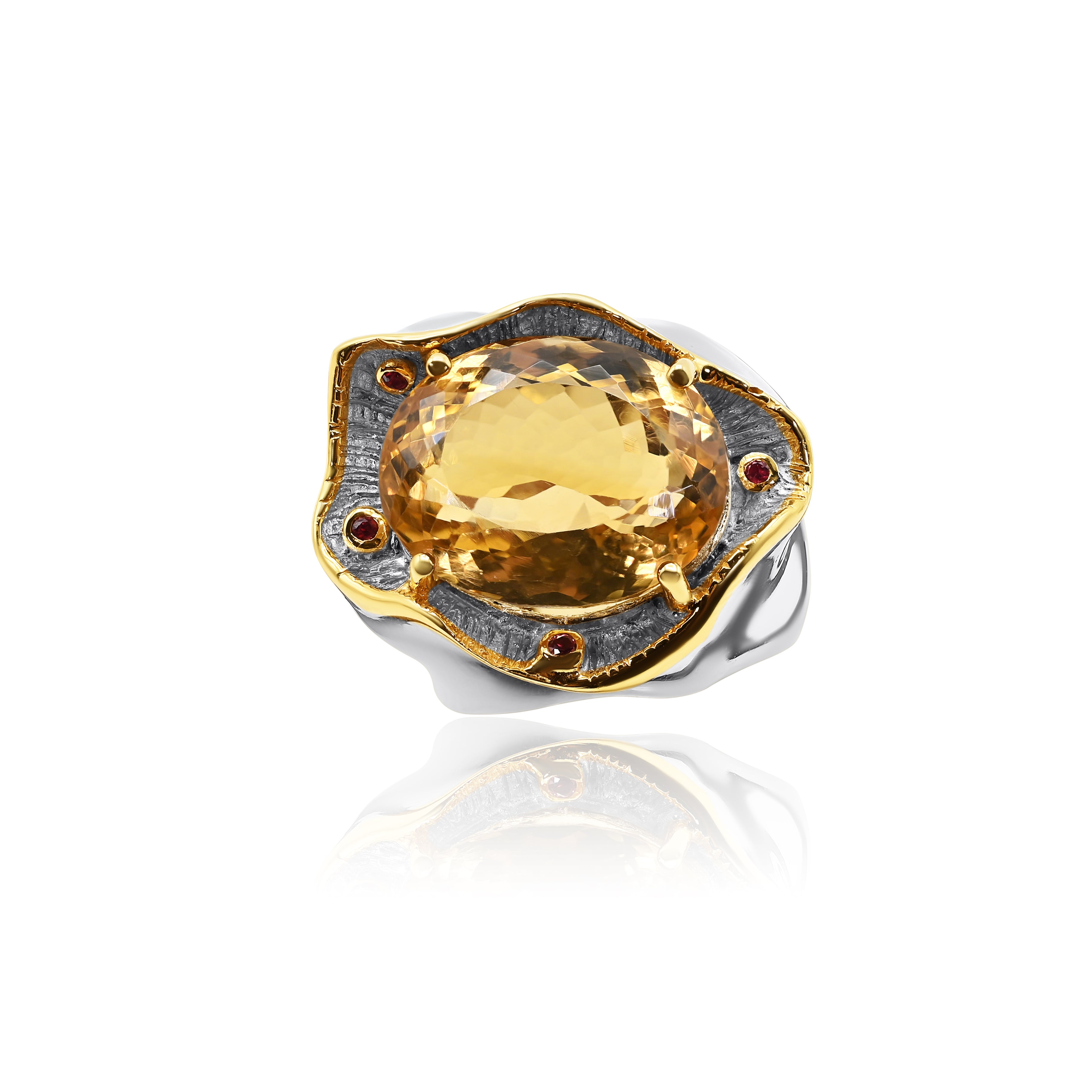 Citrine Sapphire Ring 