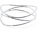 Triple Wave Wire Bangle Bracelet