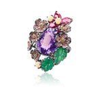 Flower Gemstone Ring