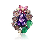 Flower Gemstone Ring