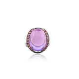 Oval Amethyst Sterling Silver Ring