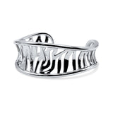 Wild Zebra Sterling Silver Cuff Bracelet