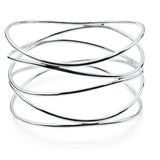 Sterling Silver Large Eternity Bangle Bracelet