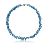 London Blue Topaz Briolette Necklace 14K Gold