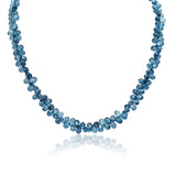 London Blue Topaz Briolette Necklace 14K Gold