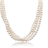 Multi Raw Fresh Water Pearl Statement Necklace