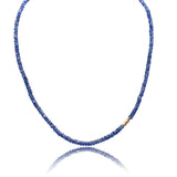 Sapphire beads 14K yellow Gold Necklace