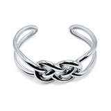 Pretzel Love Knot Sterling Silver Cuff Bracelet