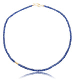 Sapphire beads 14K yellow Gold Necklace